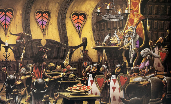 Imaginations fine arts. The Knave on trial. A signed limited edition print by Rodney Matthews