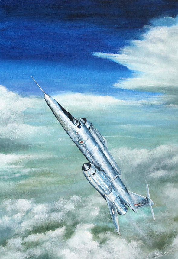 Imaginations fine arts. Bristol 188 in a vertical climb. Double mounted Giclee print by the artist David Hutton